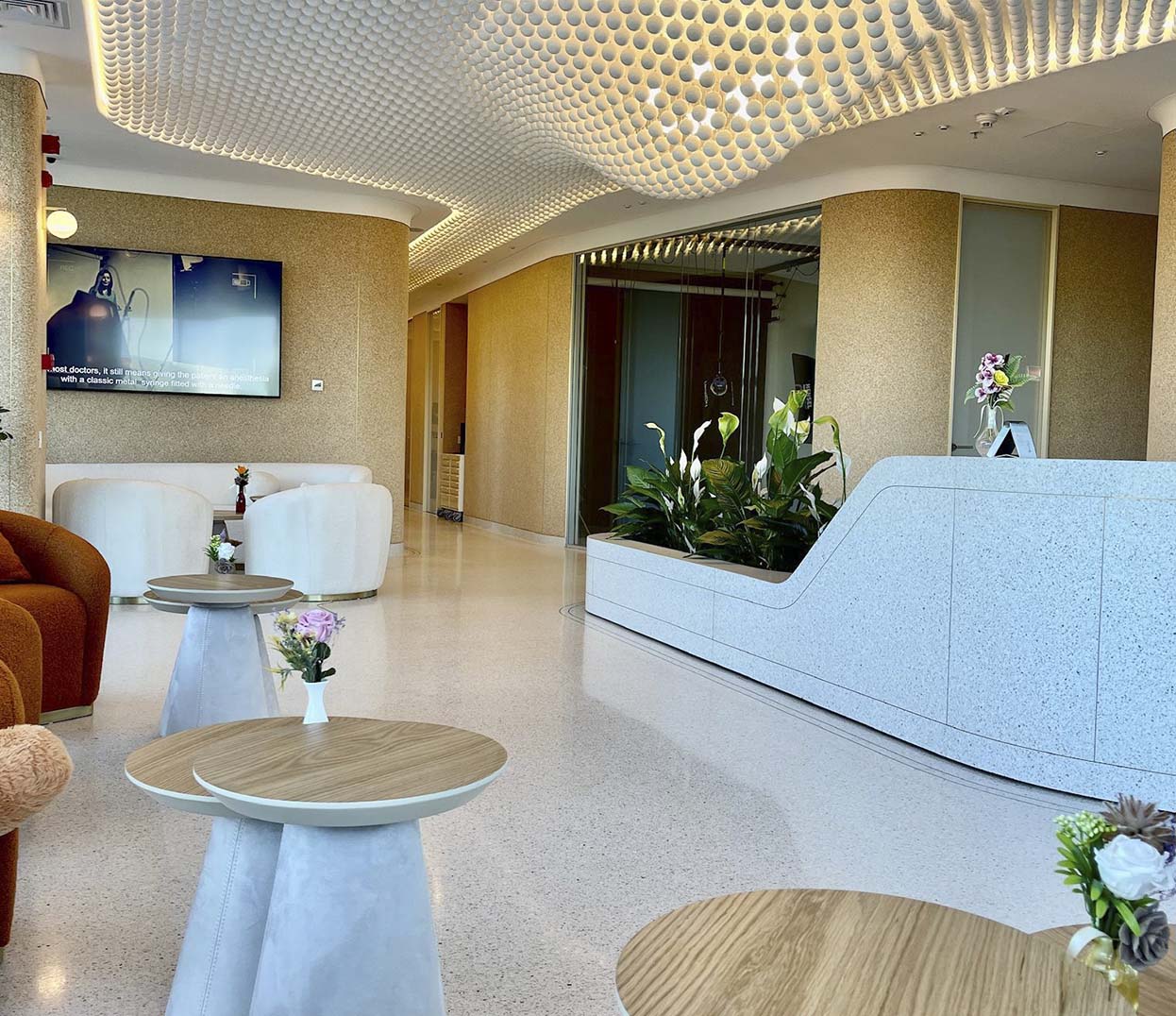 terrazzo flooring at the neoclique nord dental care