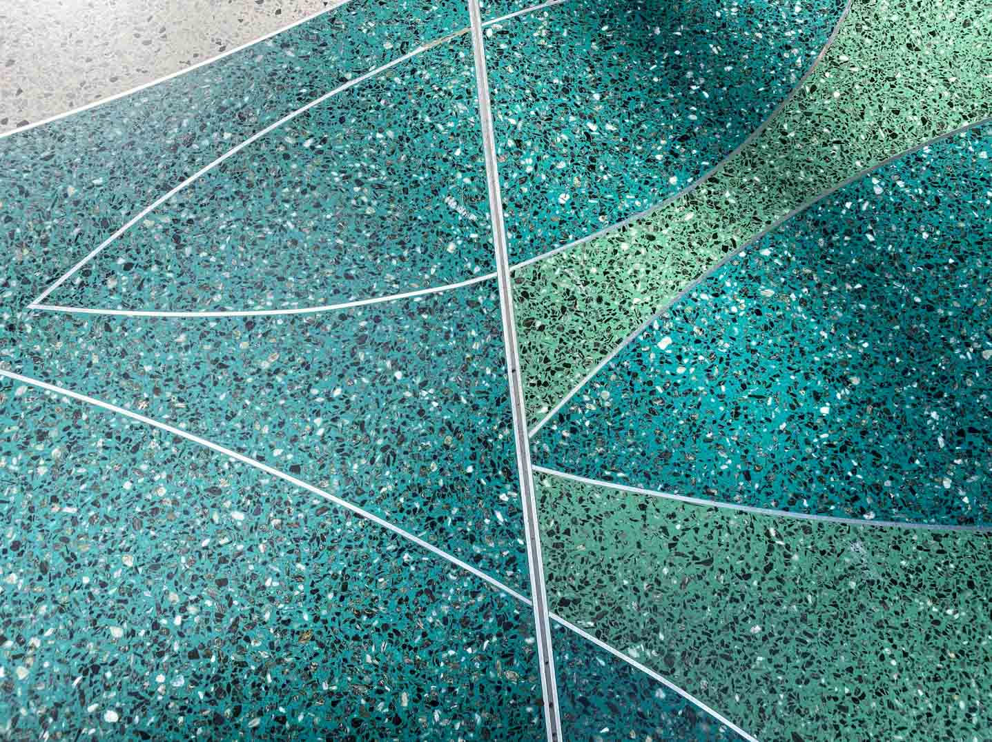 terrazzo in a shopping mall