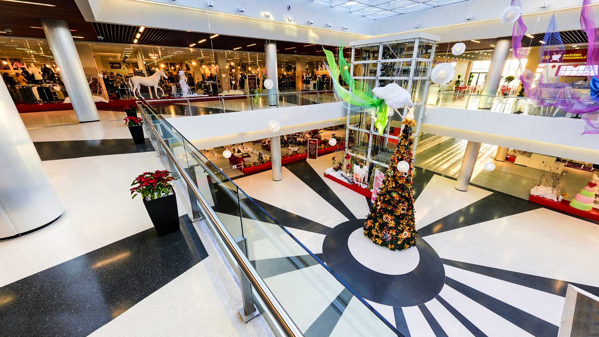 white and black terrazzo