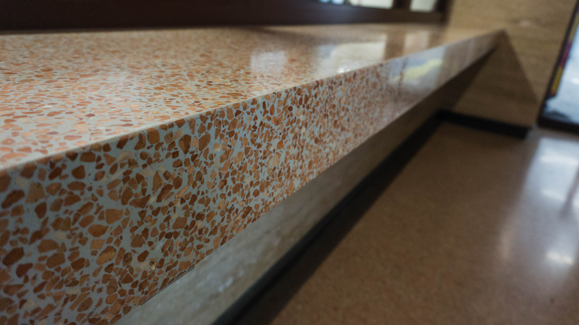 brown terrazzo aggregates