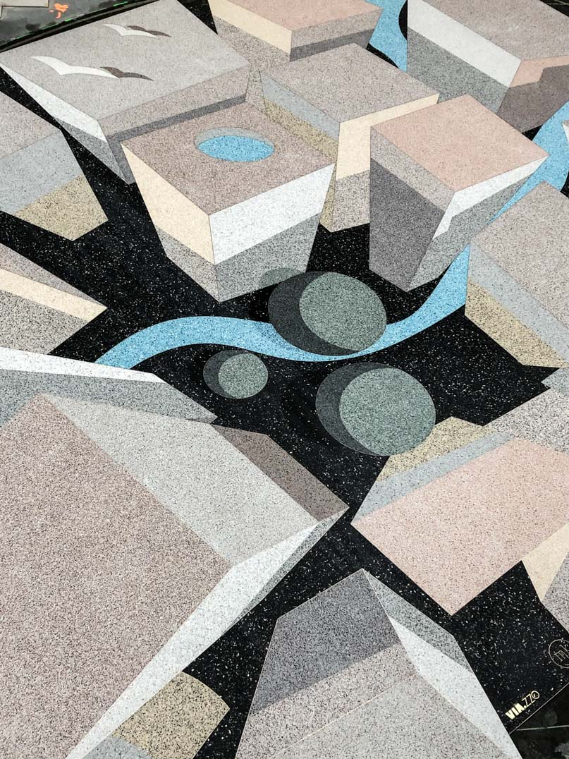 complex geometric terrazzo patterns