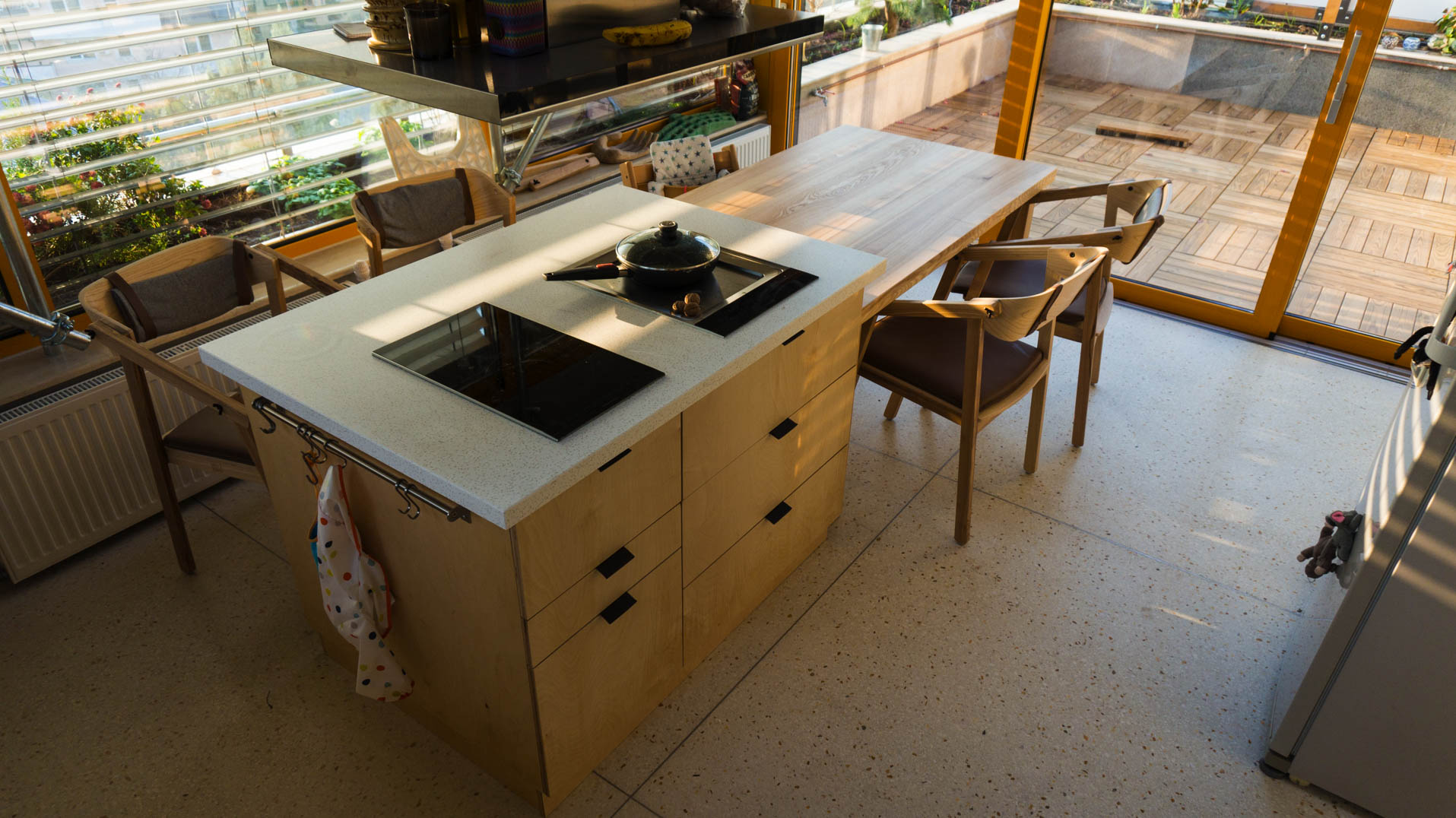 epoxy terrazzo kitchen