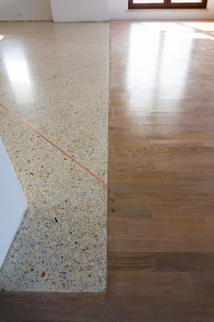 kitchen area with terrazzo