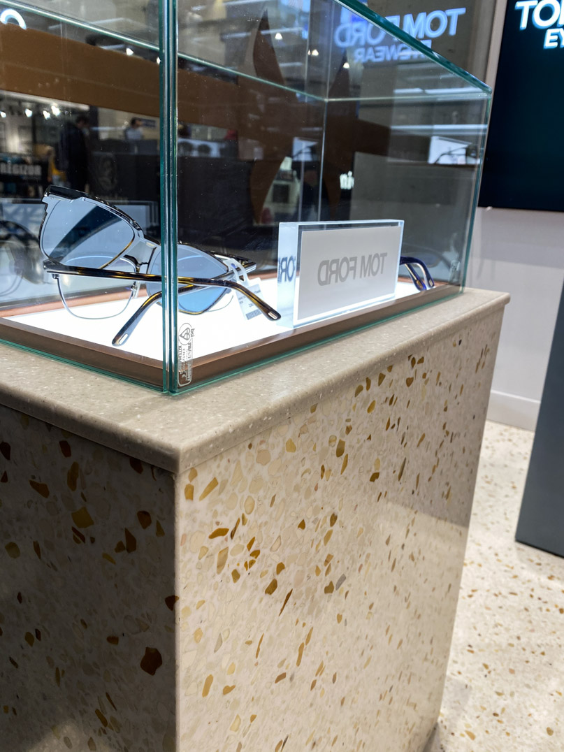 terrazzo optical frame display