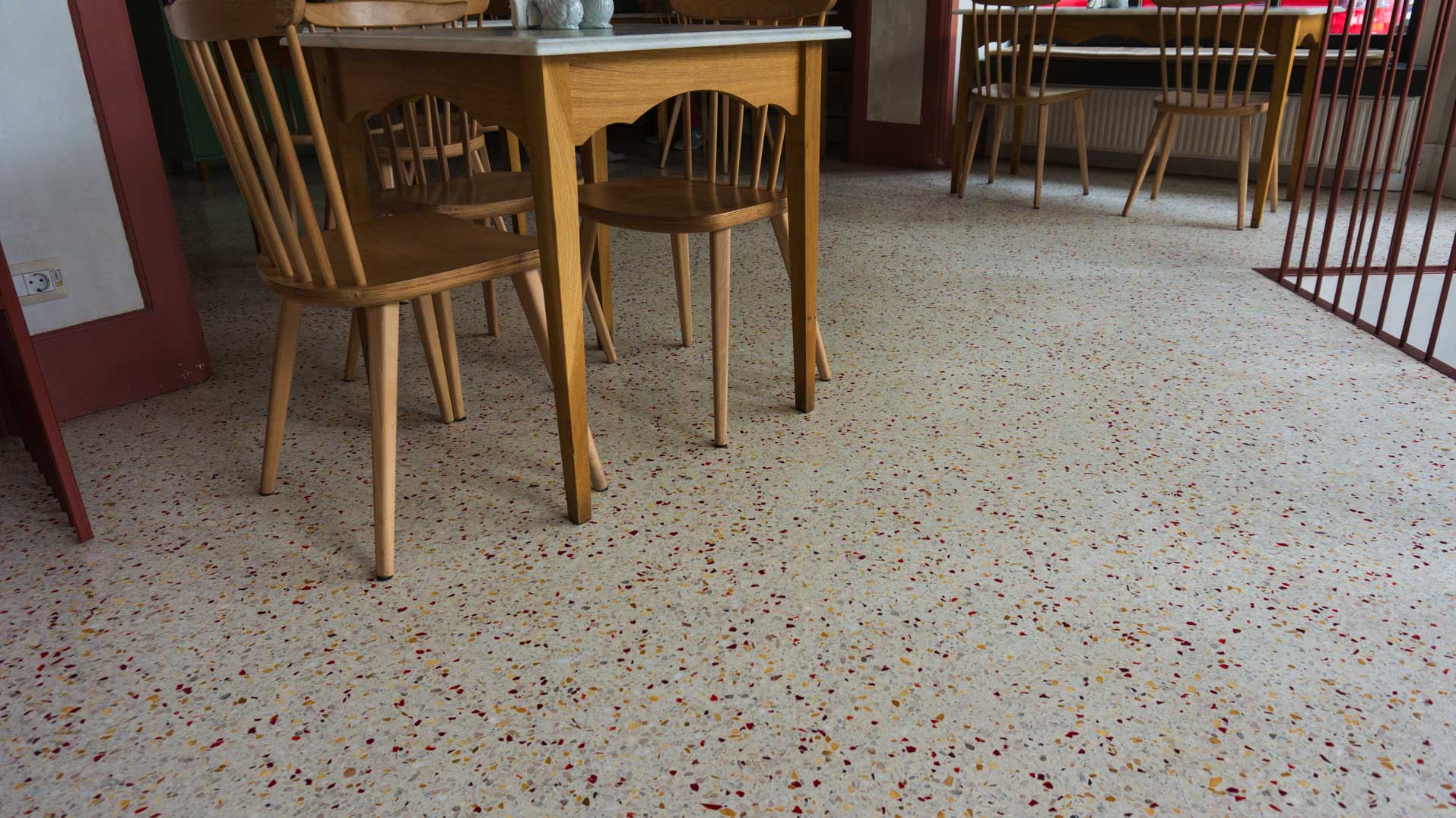 terrazzo with glass chips