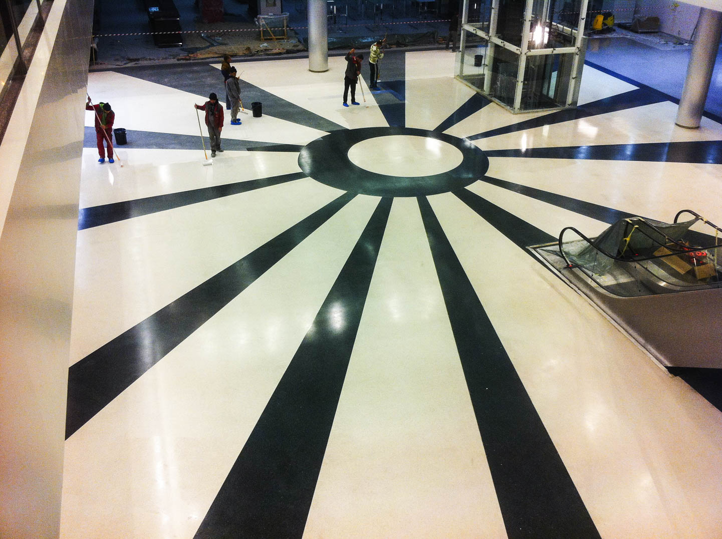 terrazzo black and white