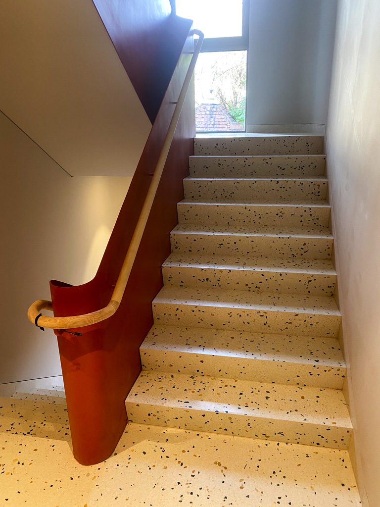 interior terrazzo staircase in residential building