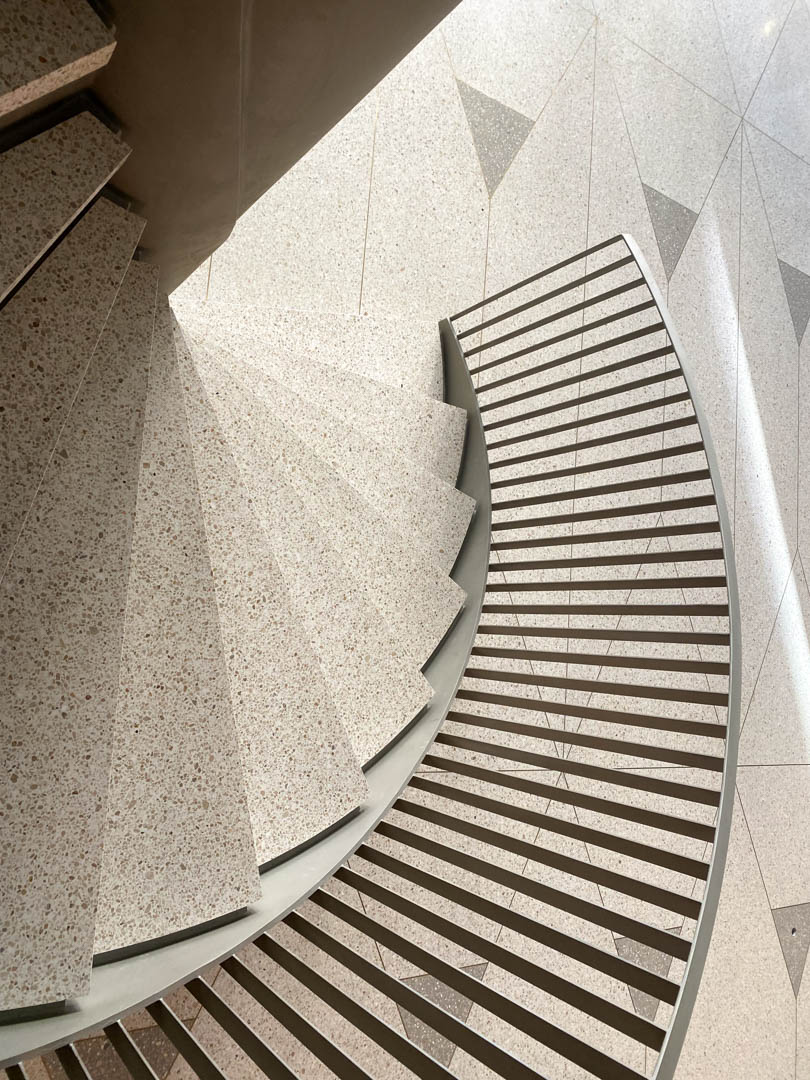 tandem office building terrazzo stairs