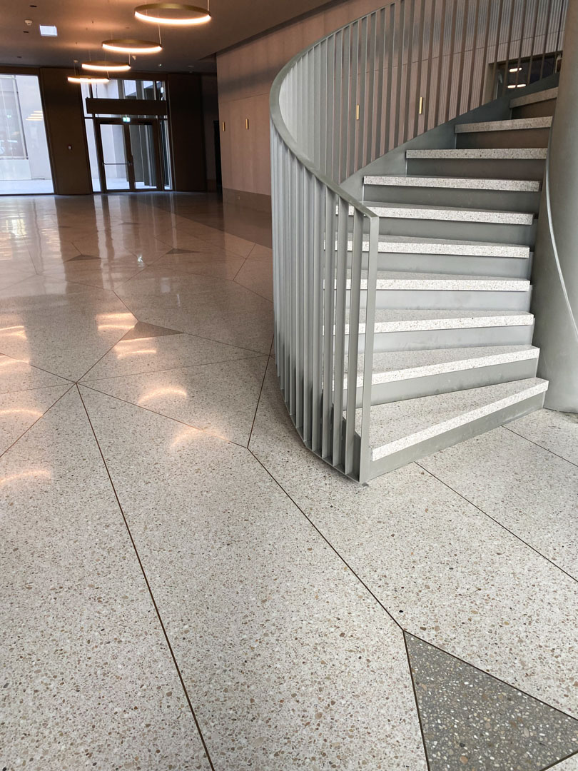 tandem office terrazzo stairs