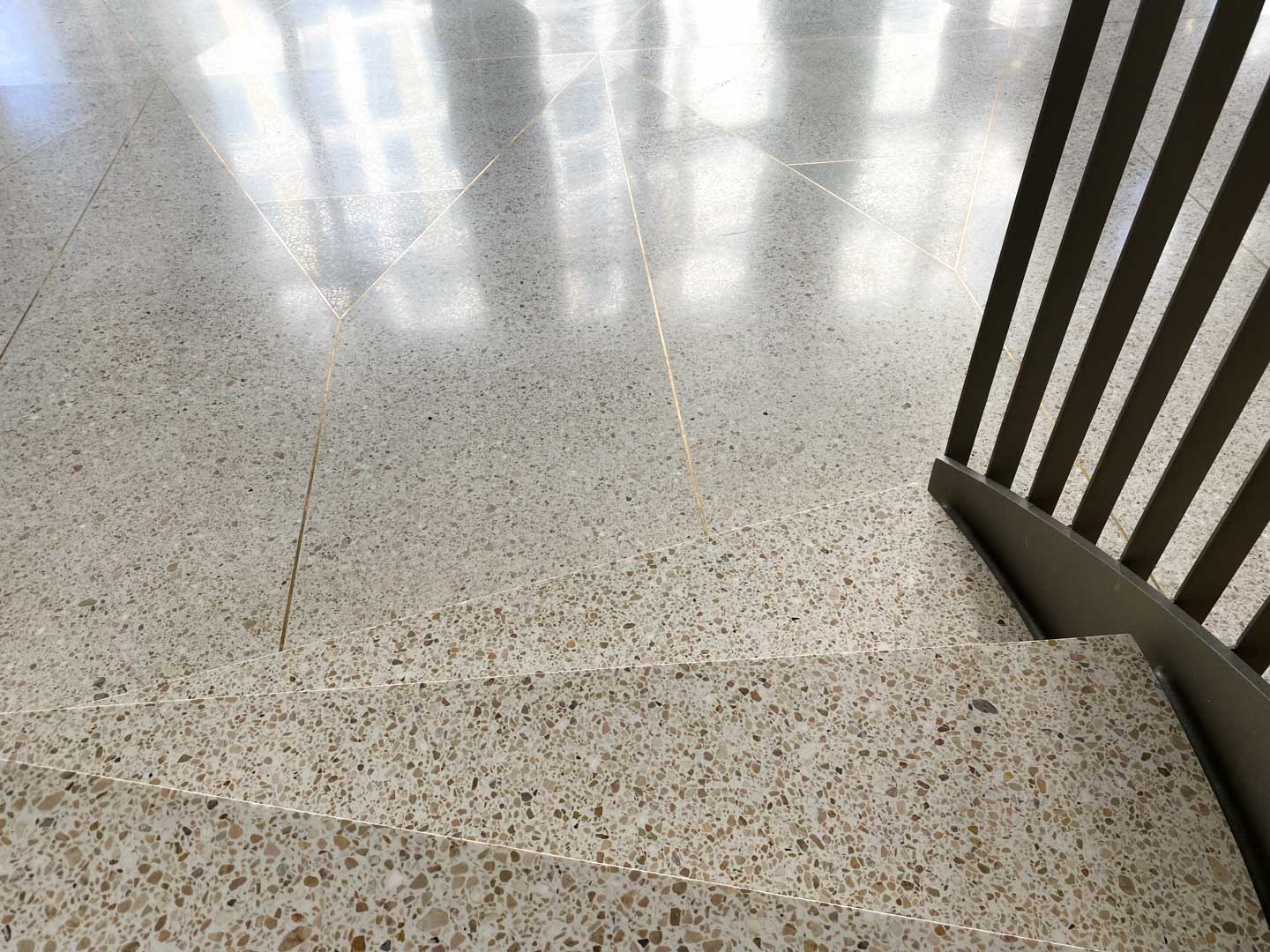 terrazzo stairs and flooring at the tandem office building