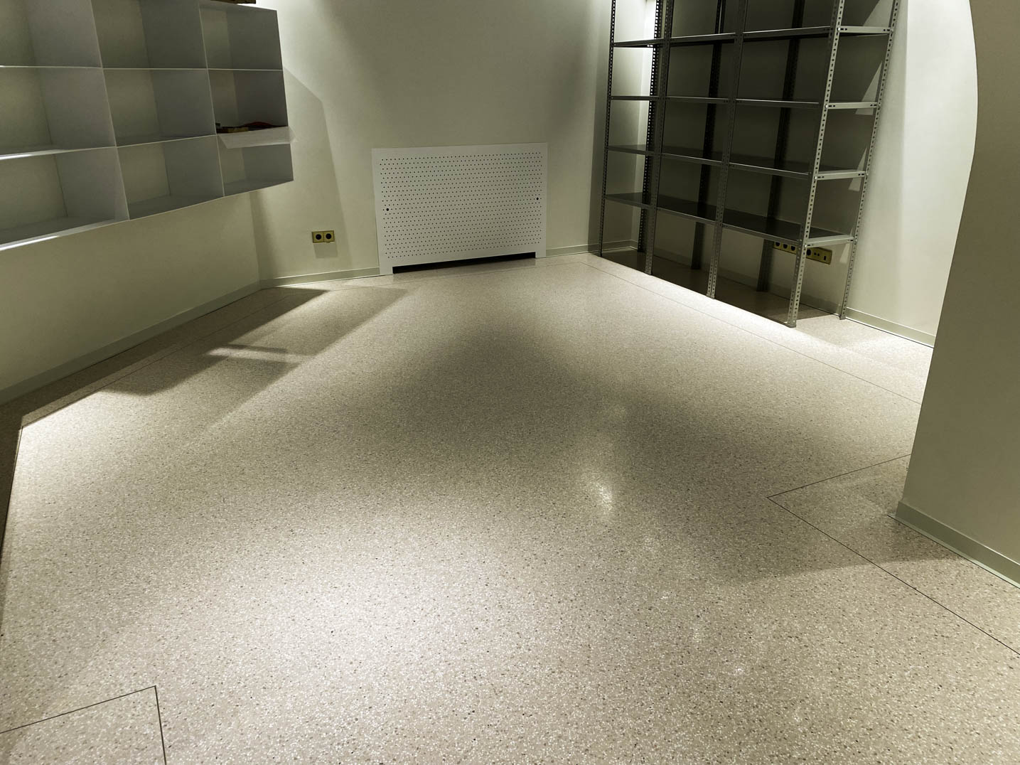 terrazzo flooring in pastel shades