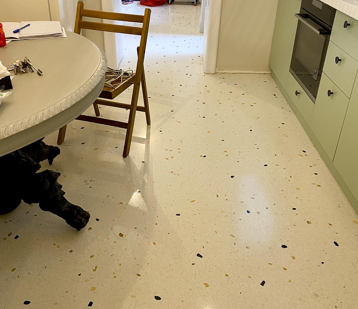 terrazzo flooring in an interwar building